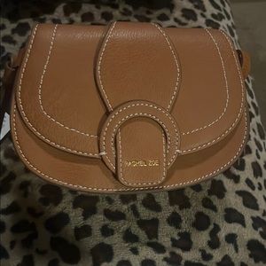 Rachel Zoe Tan Crossbody Bag with Vintage Saddle Design